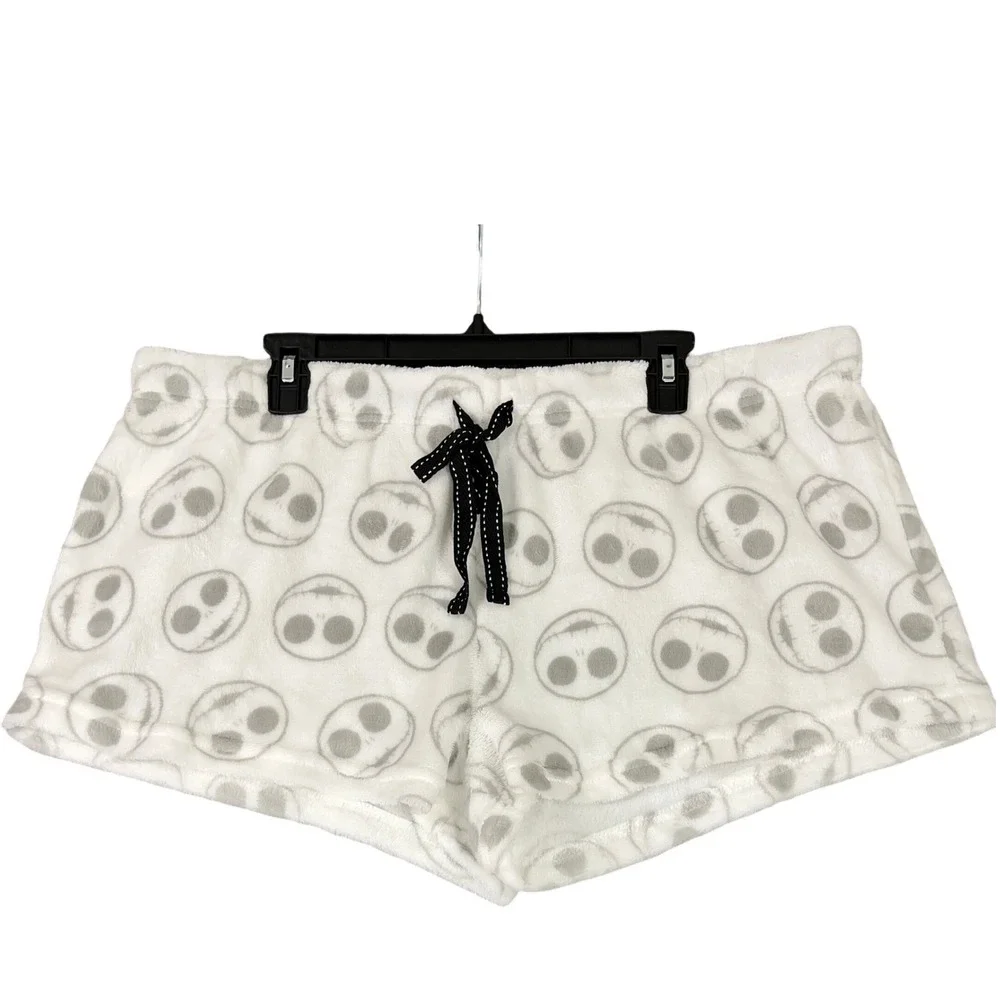 Disney Nightmare Before Christmas Plush Lounge Shorts Women XL Jack Skellington - Picture 1 of 10